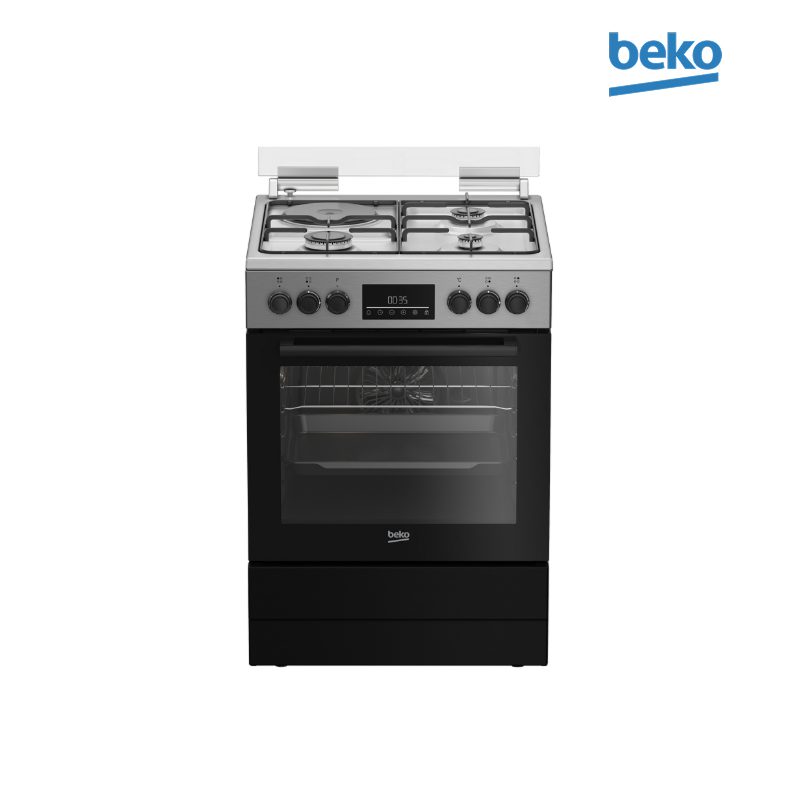 Cuisinière BEKO 3 feux gaz + 1 plaque électrique
